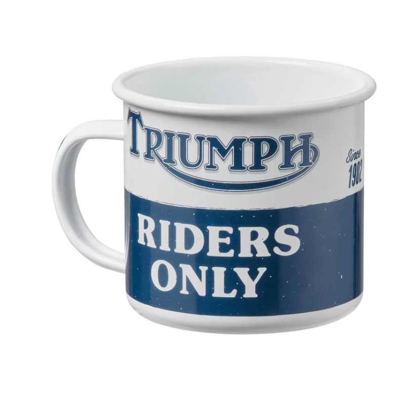 Riders Only Enamel Mug